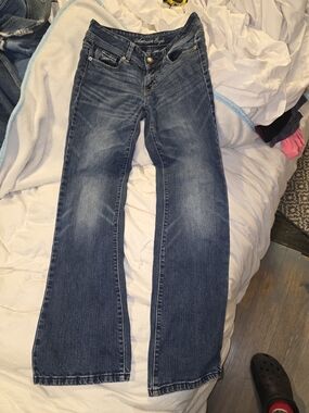 American Eagle Outfitters Women's Stretch, Original Boot Jeans - Dark Blue Wash